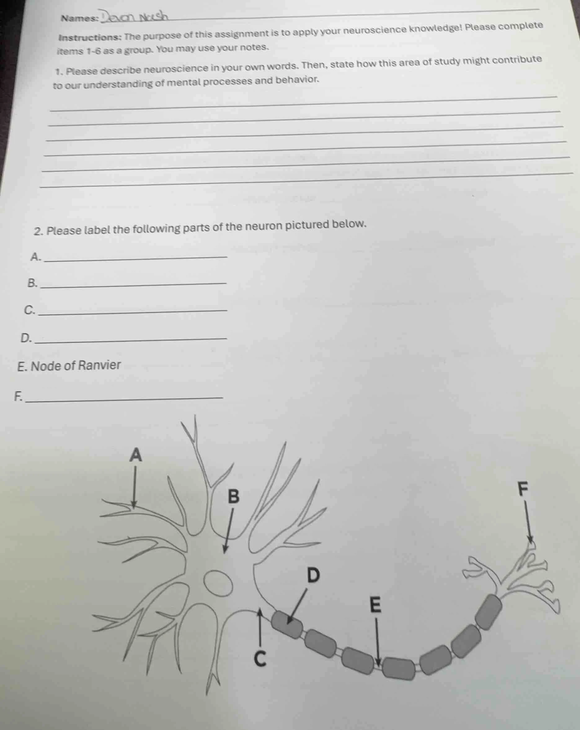 names: devon nush instructions: the purpose of this assignment is to ap…