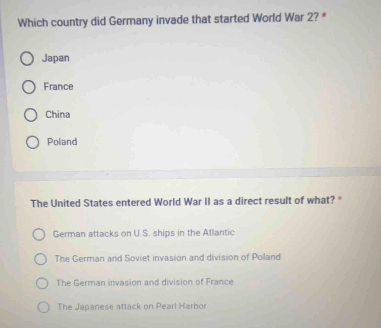 which country did germany invade that started world war 2? * japan fran…