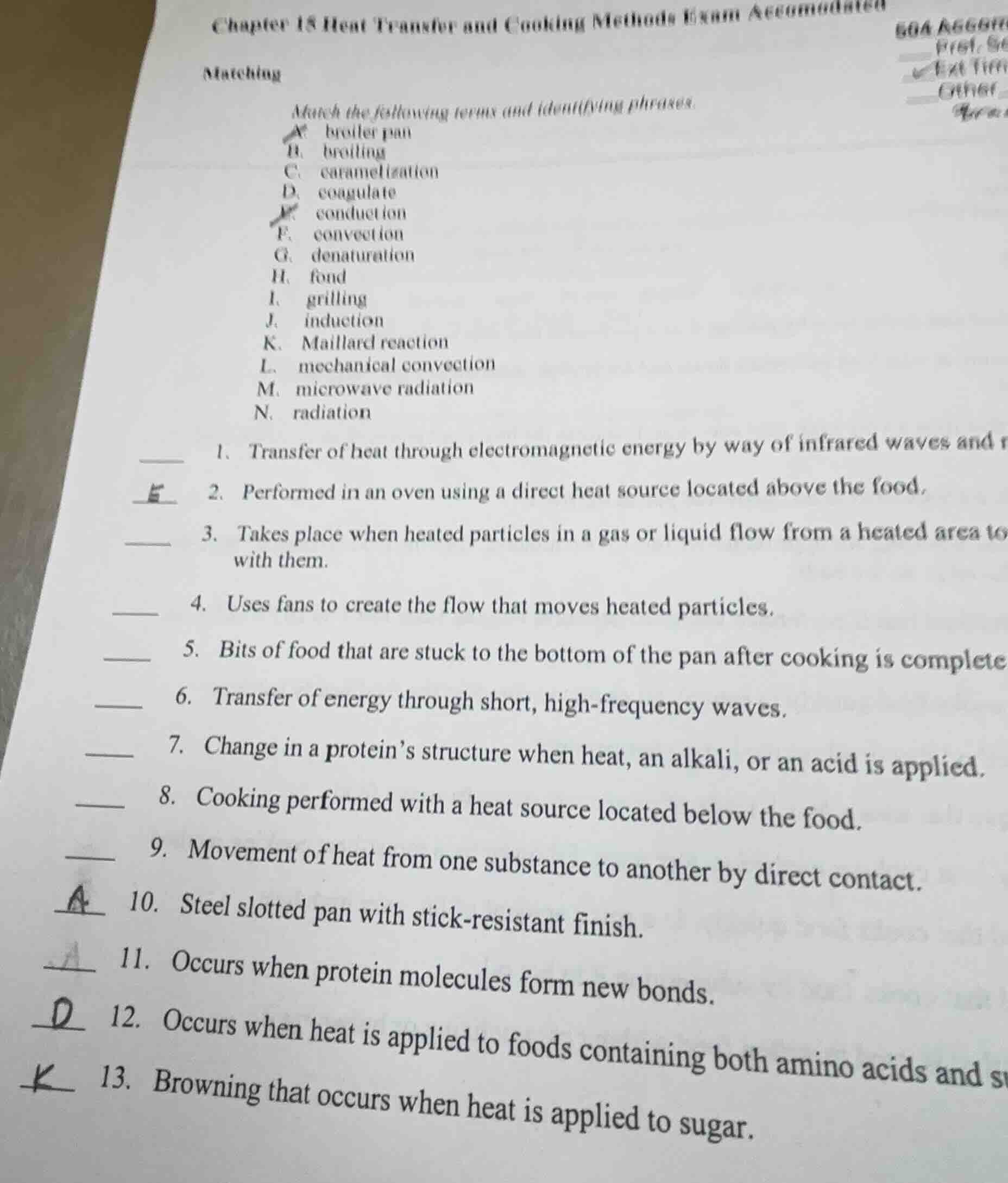 chapter 18 heat transfer and cooking methods exam accommodation matchin…