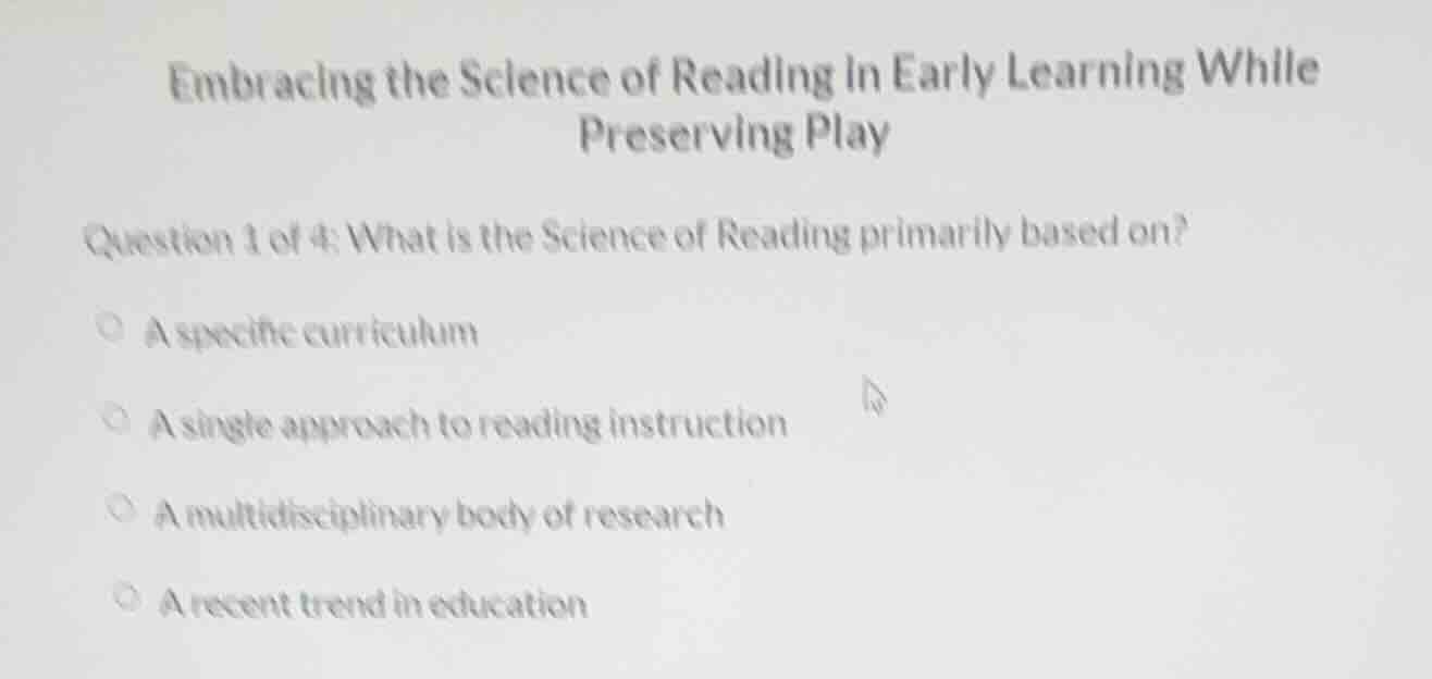 embracing the science of reading in early learning while preserving pla…