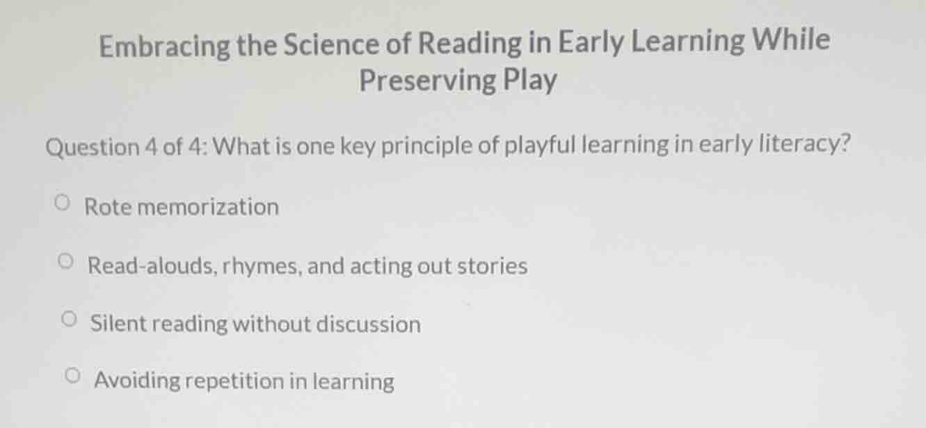embracing the science of reading in early learning while preserving pla…