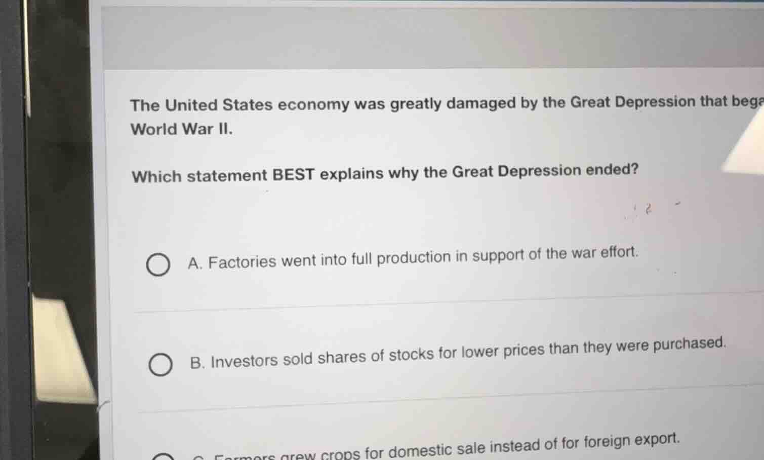 the united states economy was greatly damaged by the great depression t…