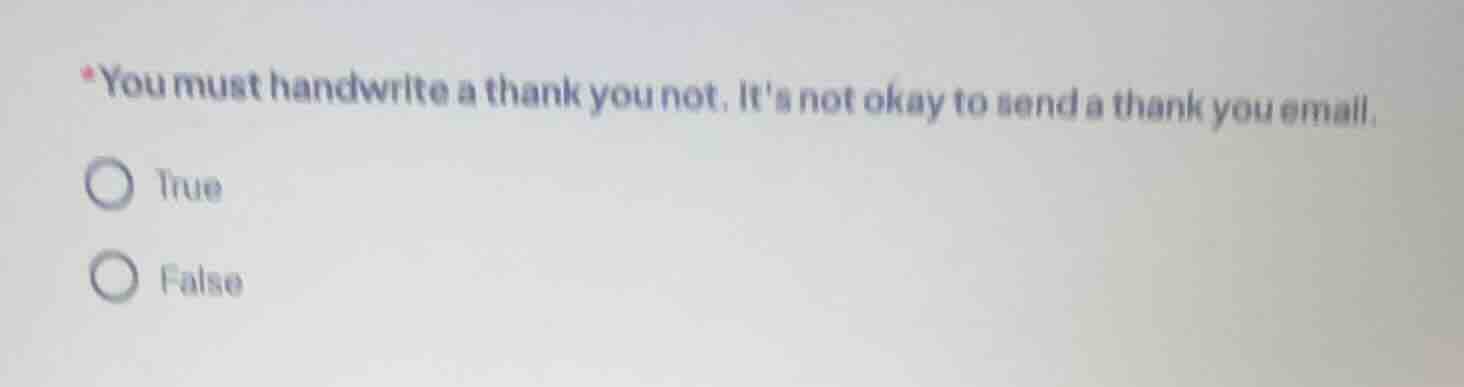 *you must handwrite a thank you not. its not okay to send a thank you e…