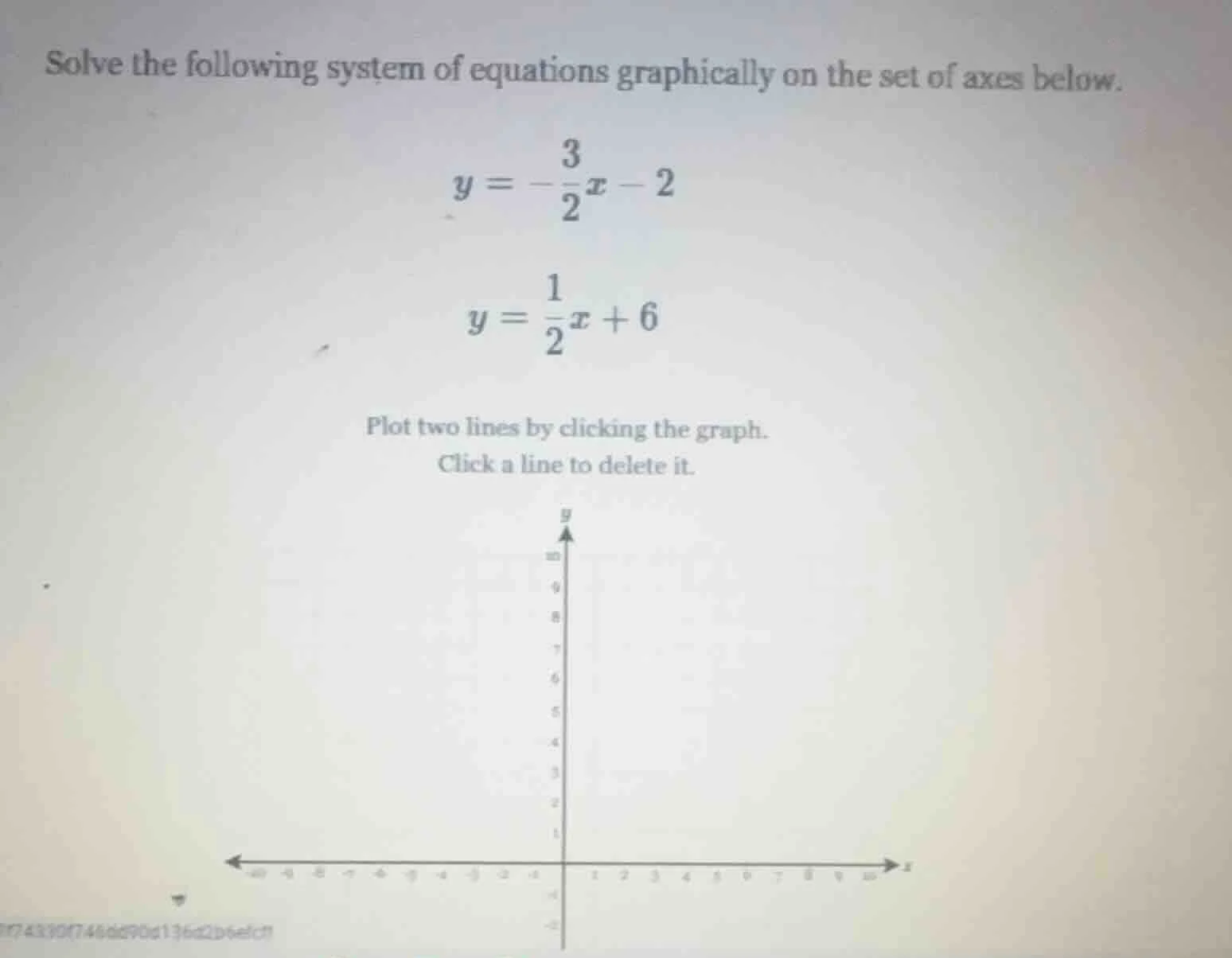 solve the following system of equations graphically on the set of axes …