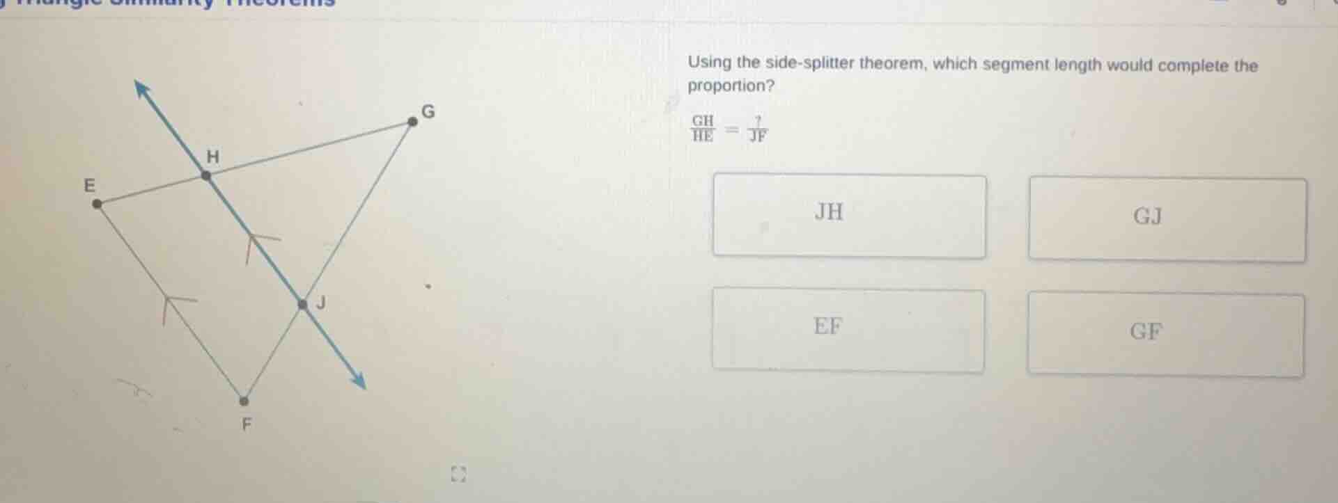 using the side - splitter theorem, which segment length would complete …