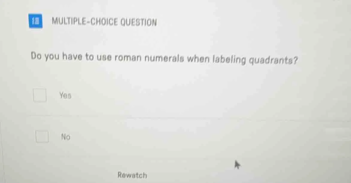 multiple-choice question do you have to use roman numerals when labelin…