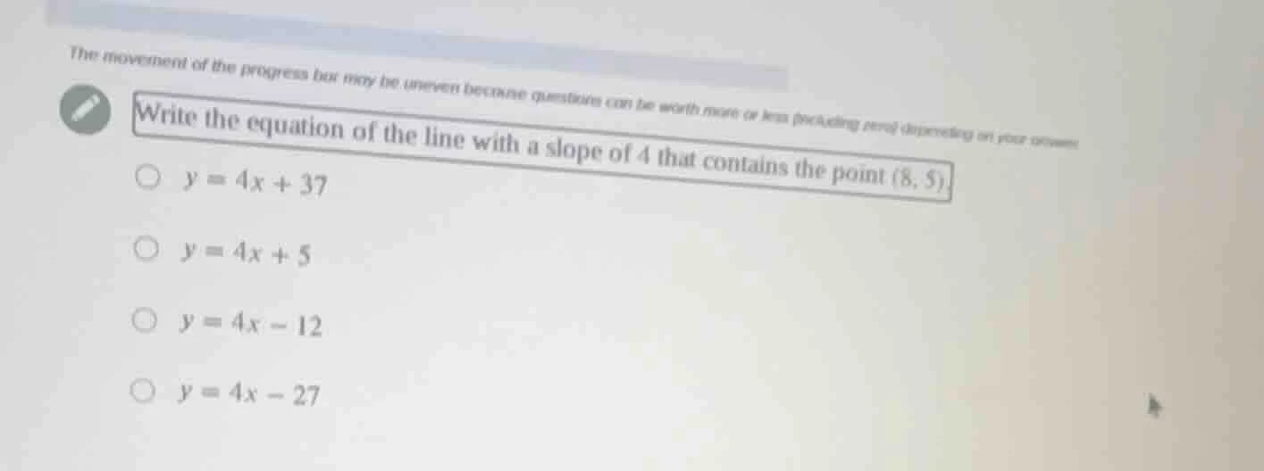 the movement of the progress bar may be uneven because questions can be…