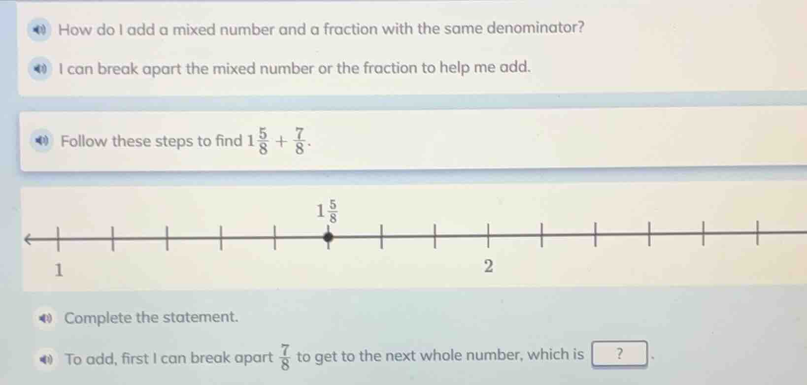 how do i add a mixed number and a fraction with the same denominator? i…