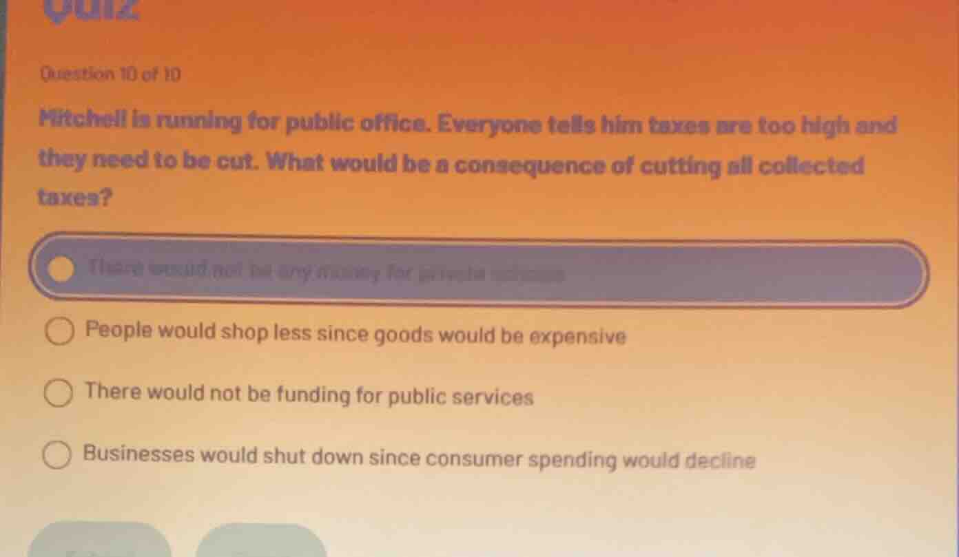 question 10 of 10 mitchell is running for public office. everyone tells…