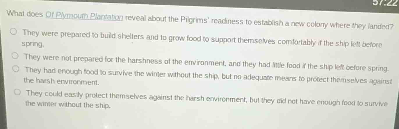 what does of plymouth plantation reveal about the pilgrims readiness to…