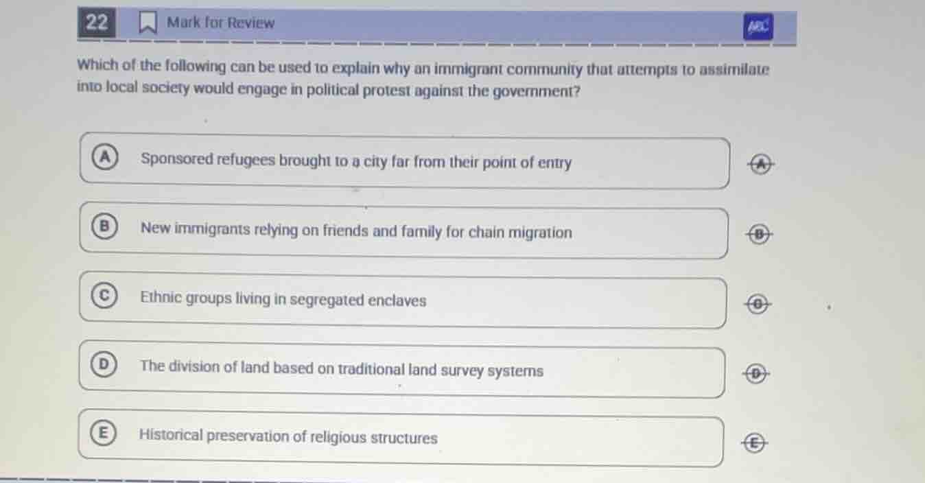 22 mark for review which of the following can be used to explain why an…