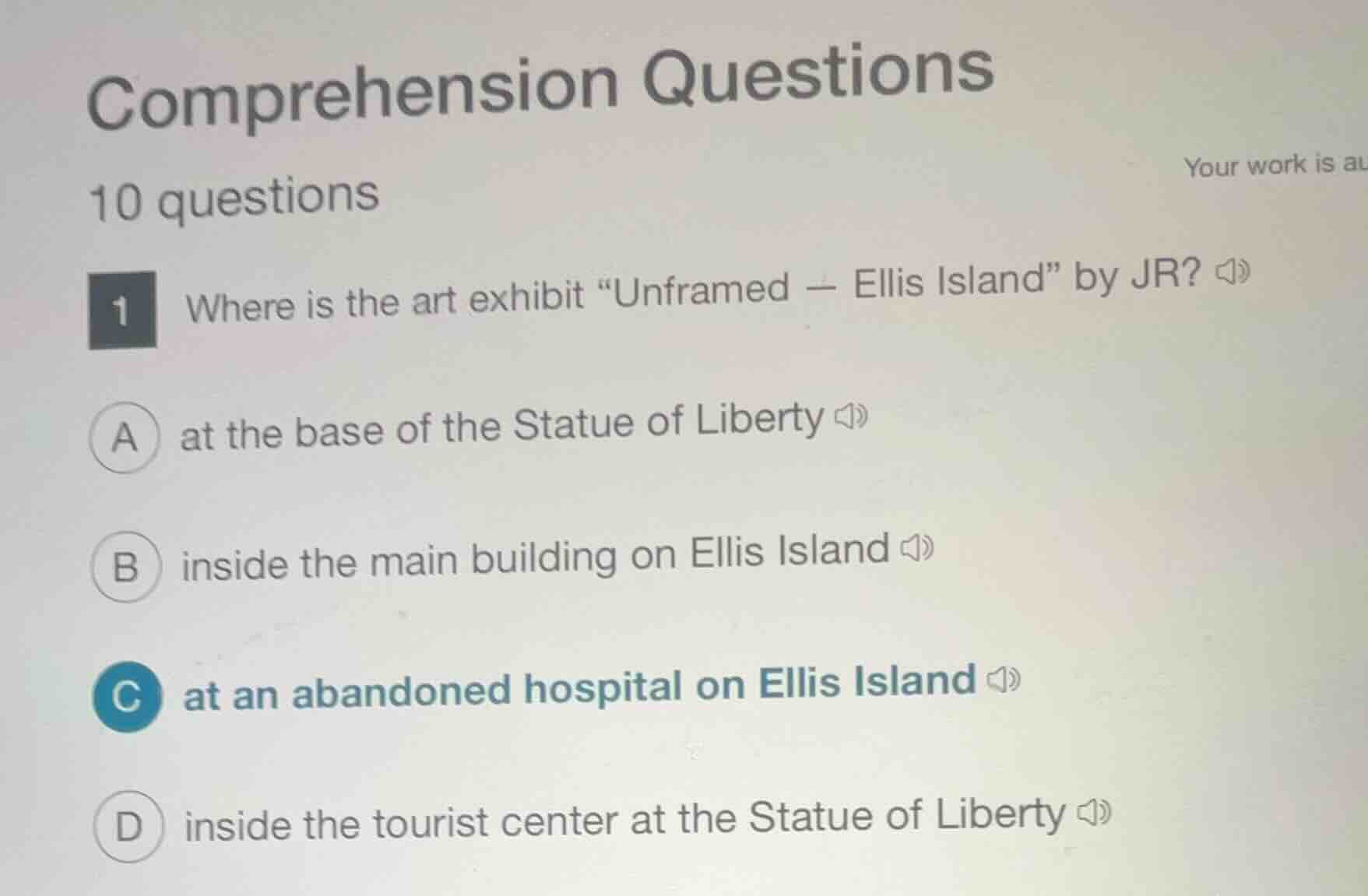 comprehension questions 10 questions 1 where is the art exhibit \unfram…