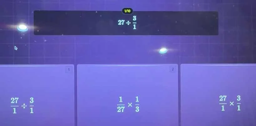 1/10 27÷\\frac{3}{1} 1 \\frac{27}{1}÷\\frac{3}{1} 2 \\frac{1}{27}×\\fra…