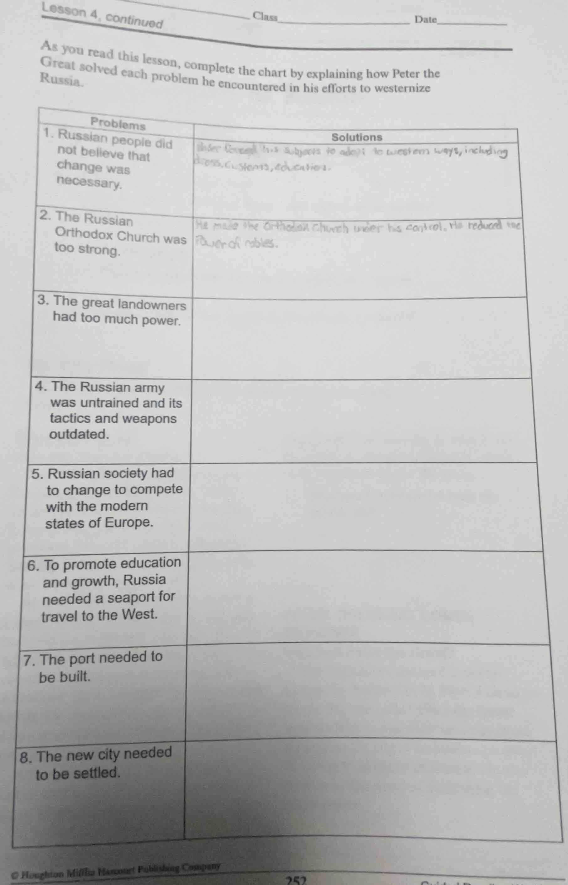 lesson 4, continued class date as you read this lesson, complete the ch…