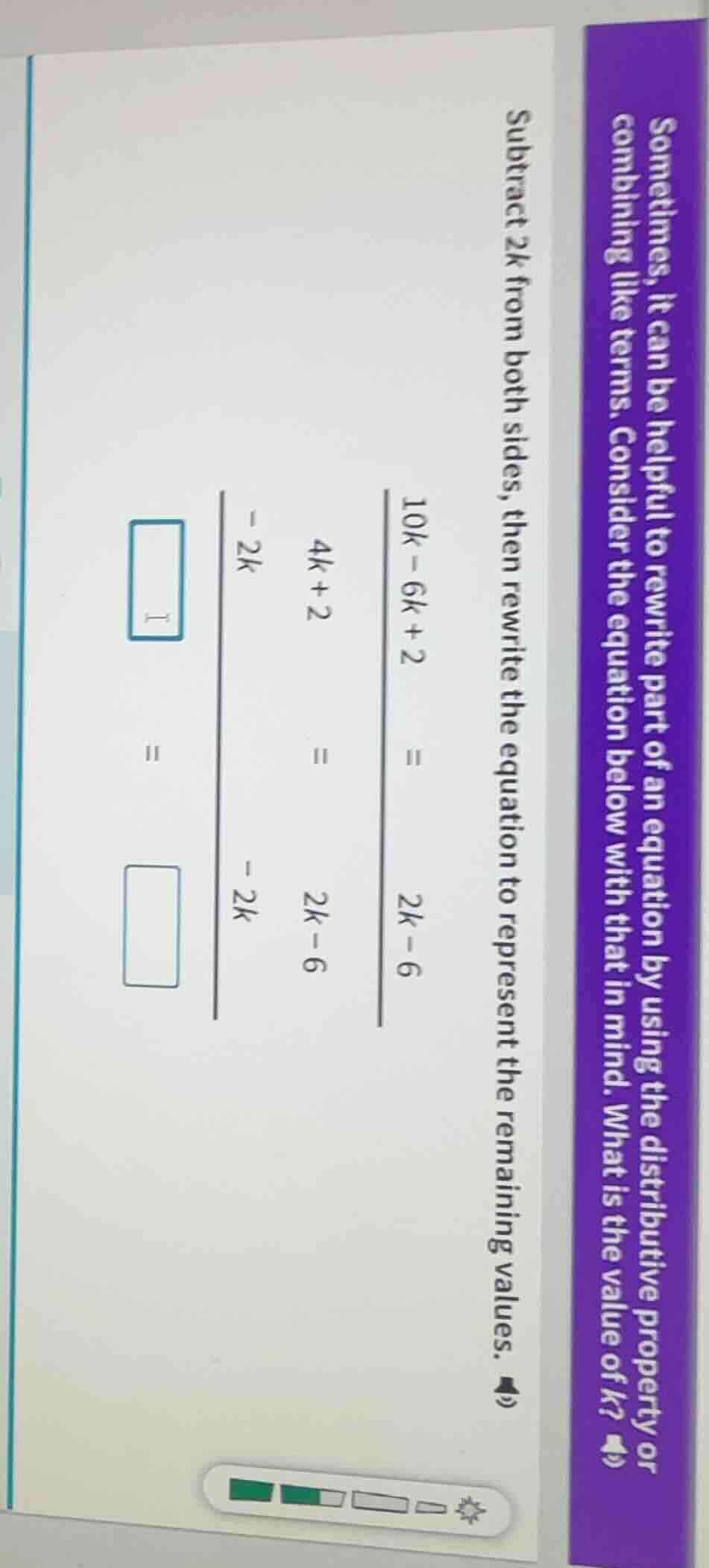 sometimes, it can be helpful to rewrite part of an equation by using th…