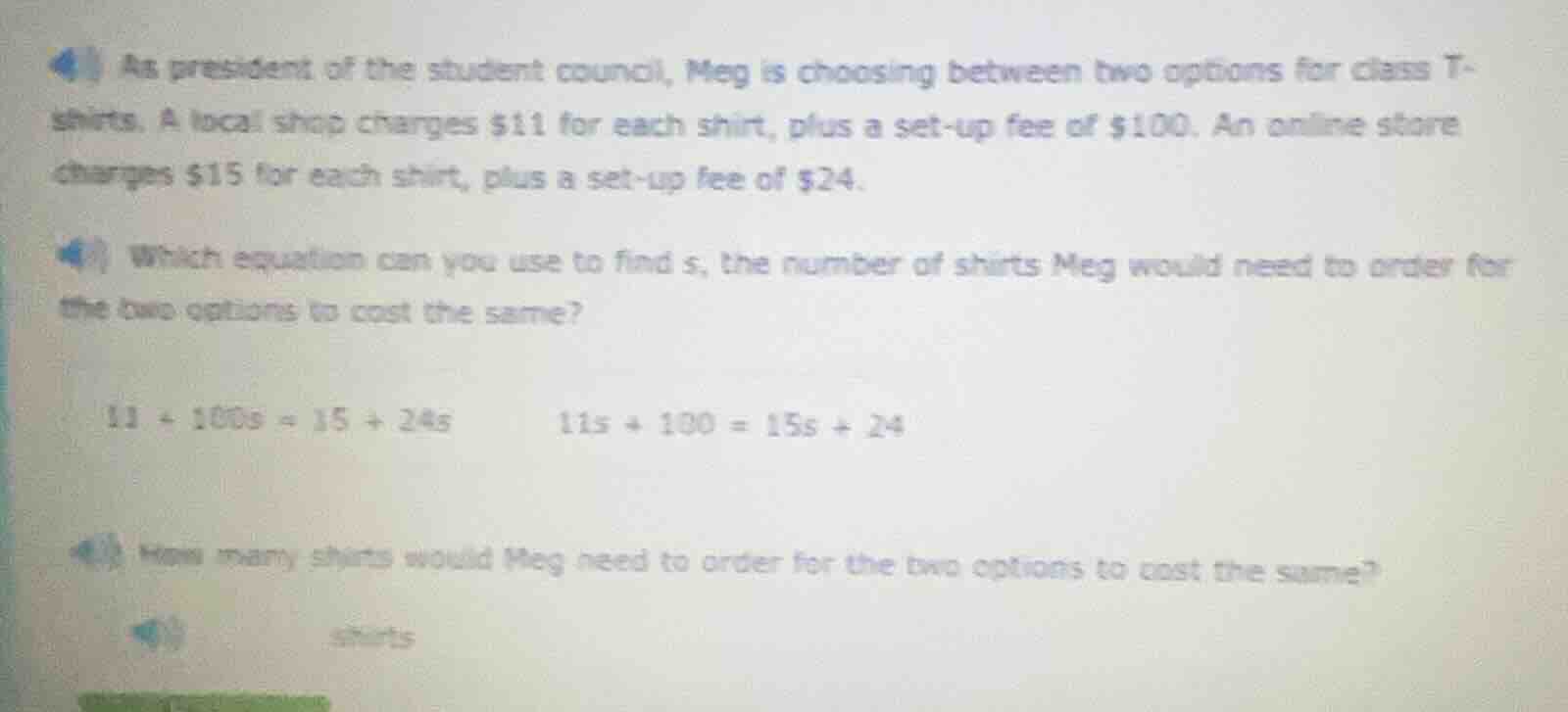 as president of the student council, meg is choosing between two option…