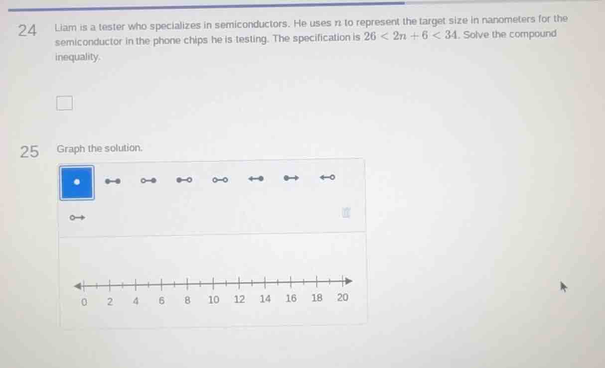 24 liam is a tester who specializes in semiconductors. he uses n to rep…