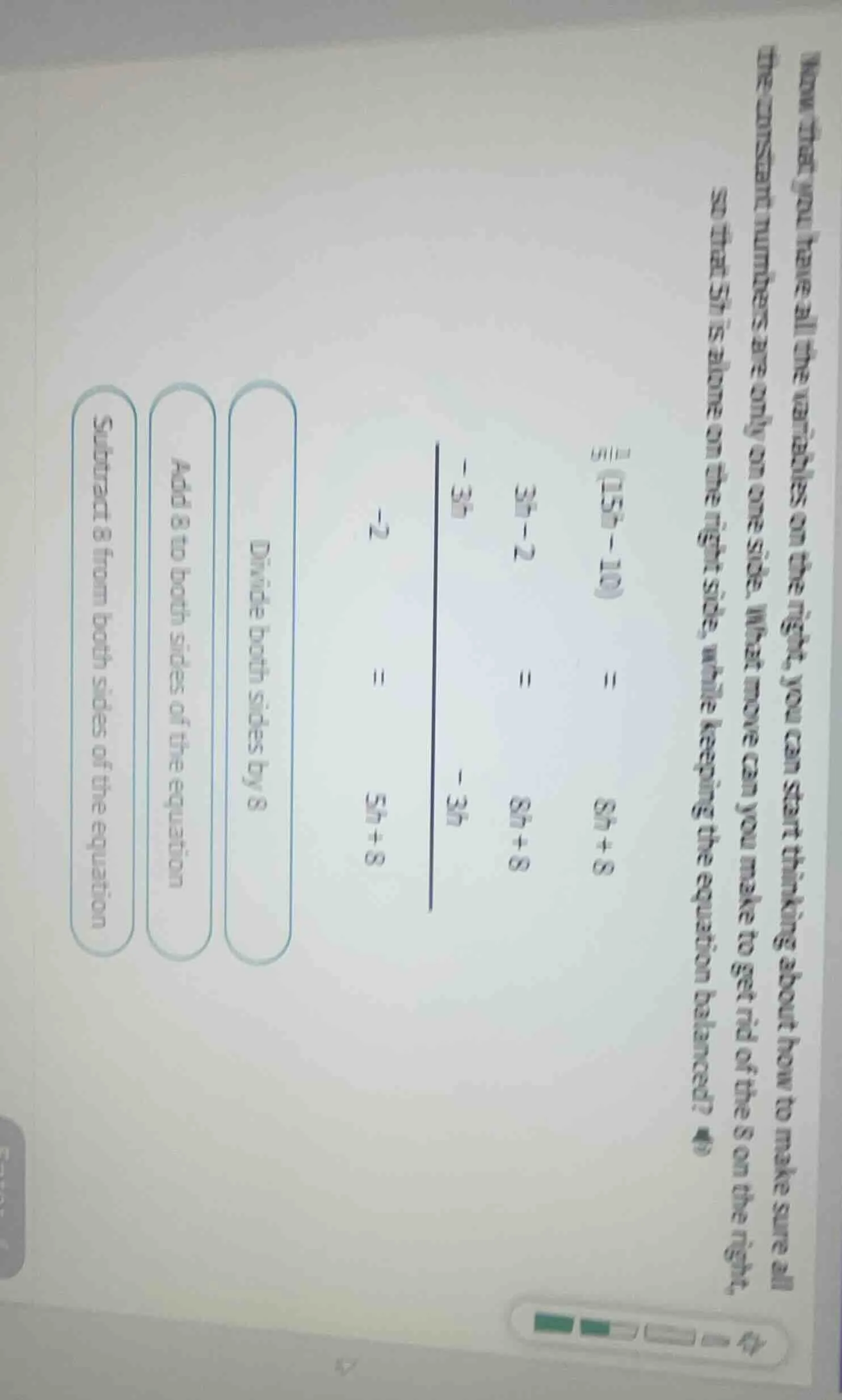 now that you have all the variables on the right, you can start thinkin…