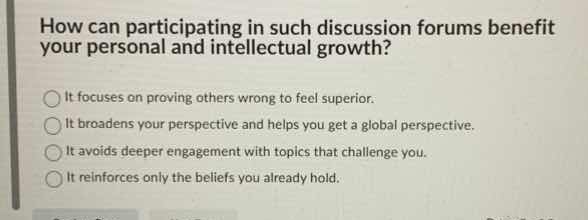 how can participating in such discussion forums benefit your personal a…