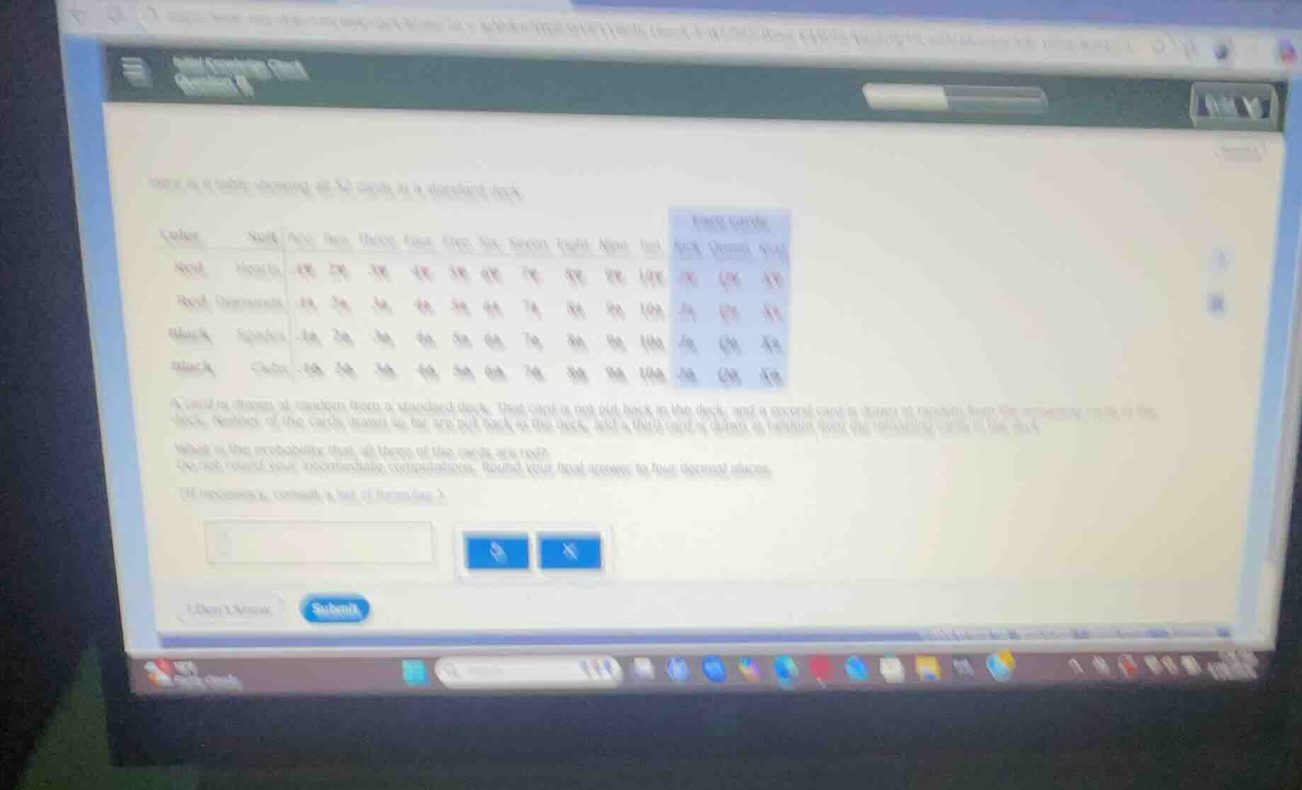 a card is drawn at random from a standard deck. that card is not put ba…