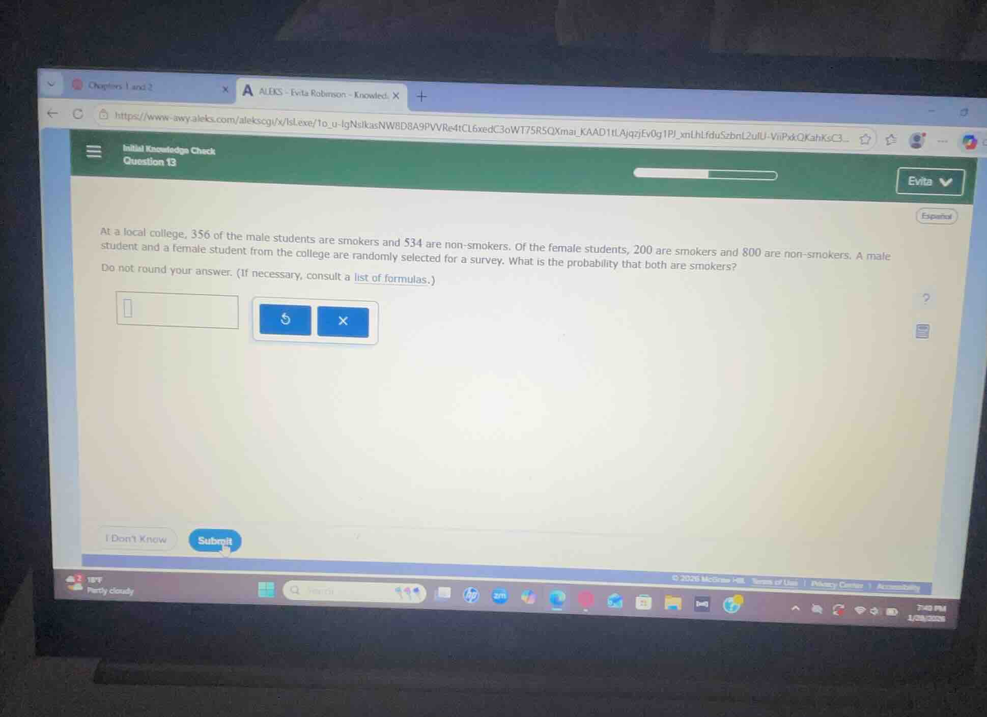 at a local college, 356 of the male students are smokers and 534 are no…