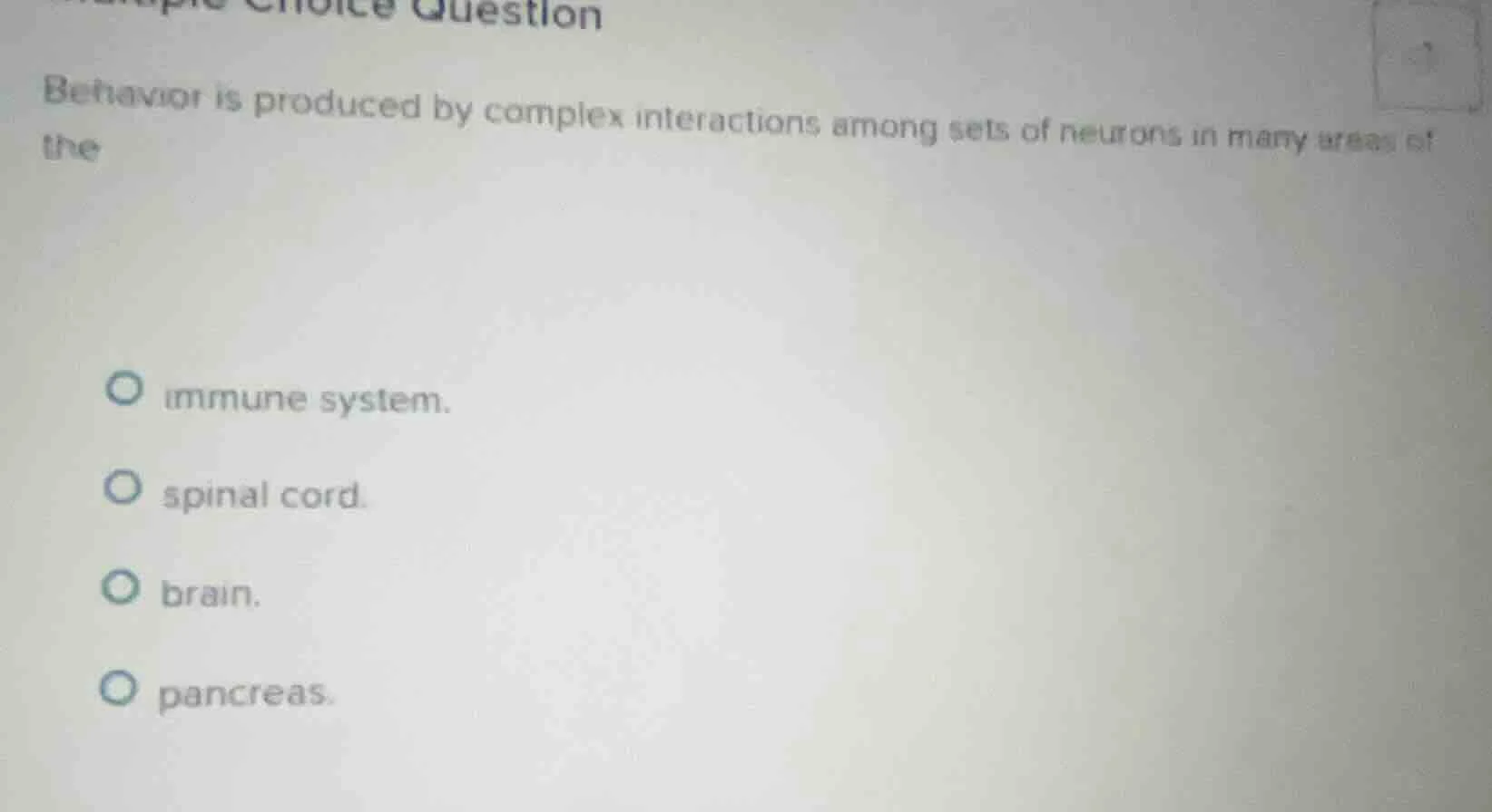 multiple choice question behavior is produced by complex interactions a…
