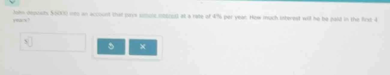 john deposits $5000 into an account that pays simple interest at a rate…