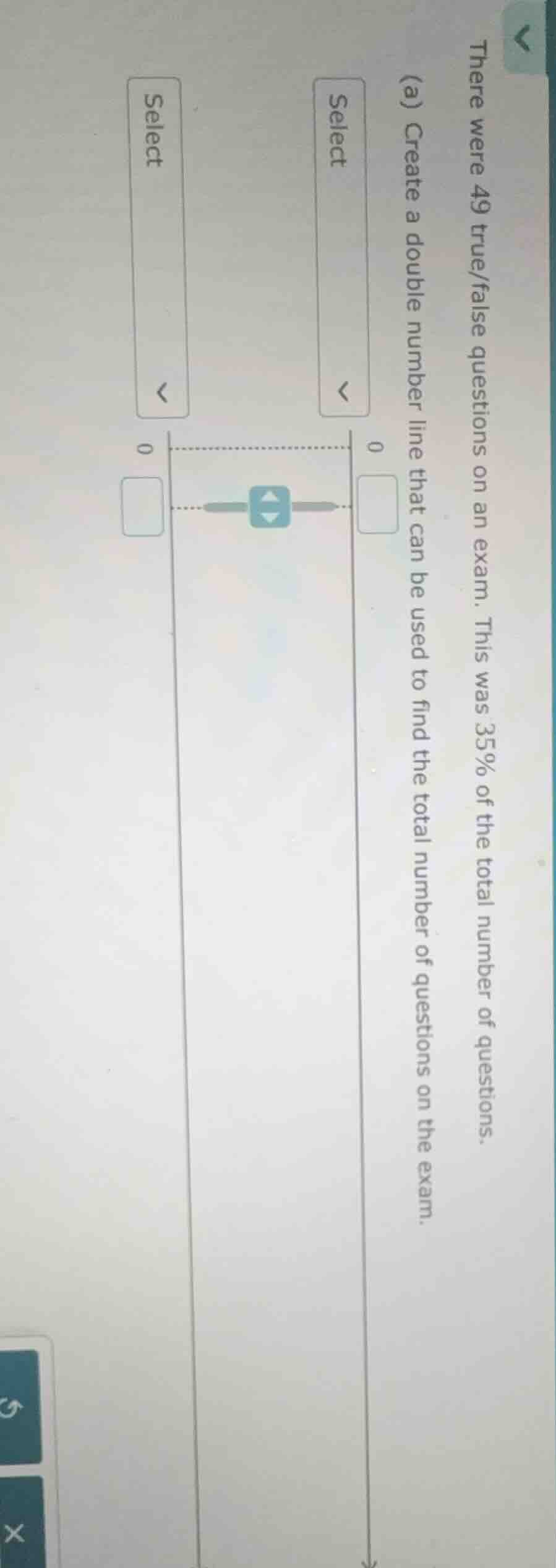 there were 49 true/false questions on an exam. this was 35% of the tota…