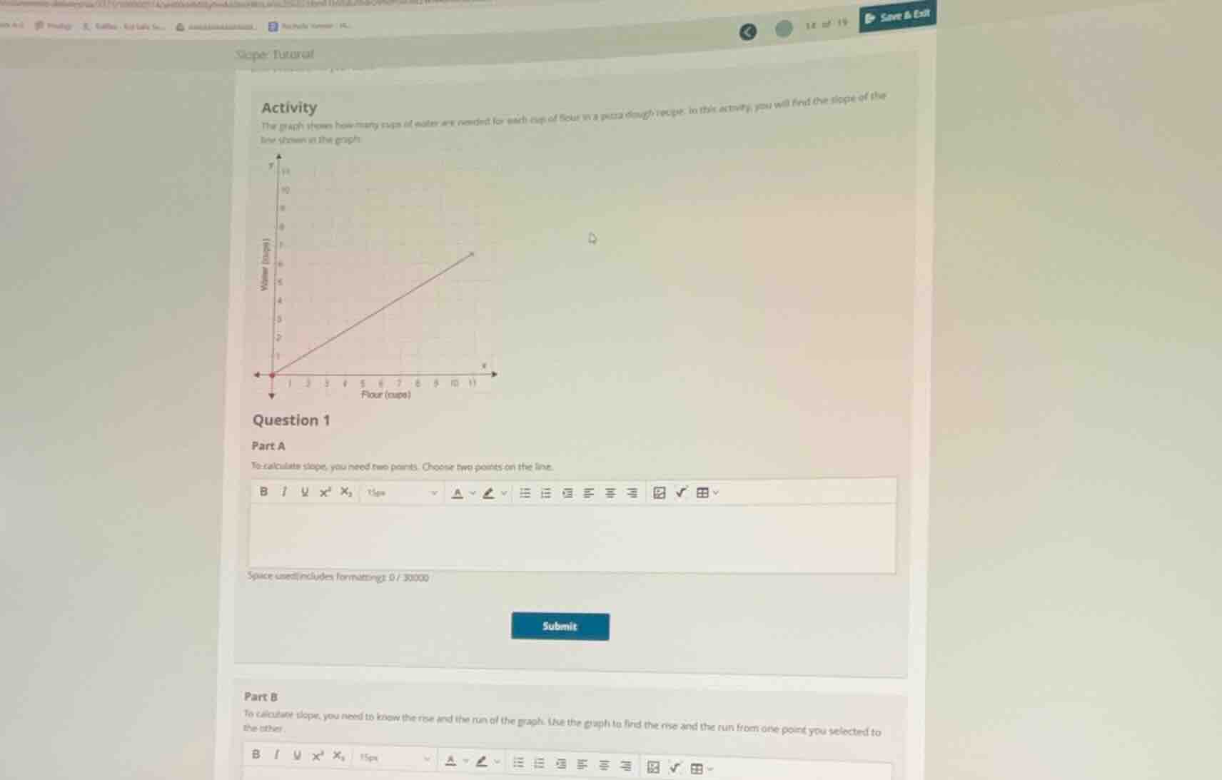 activity the graph shows how many cups of water are needed for each cup…
