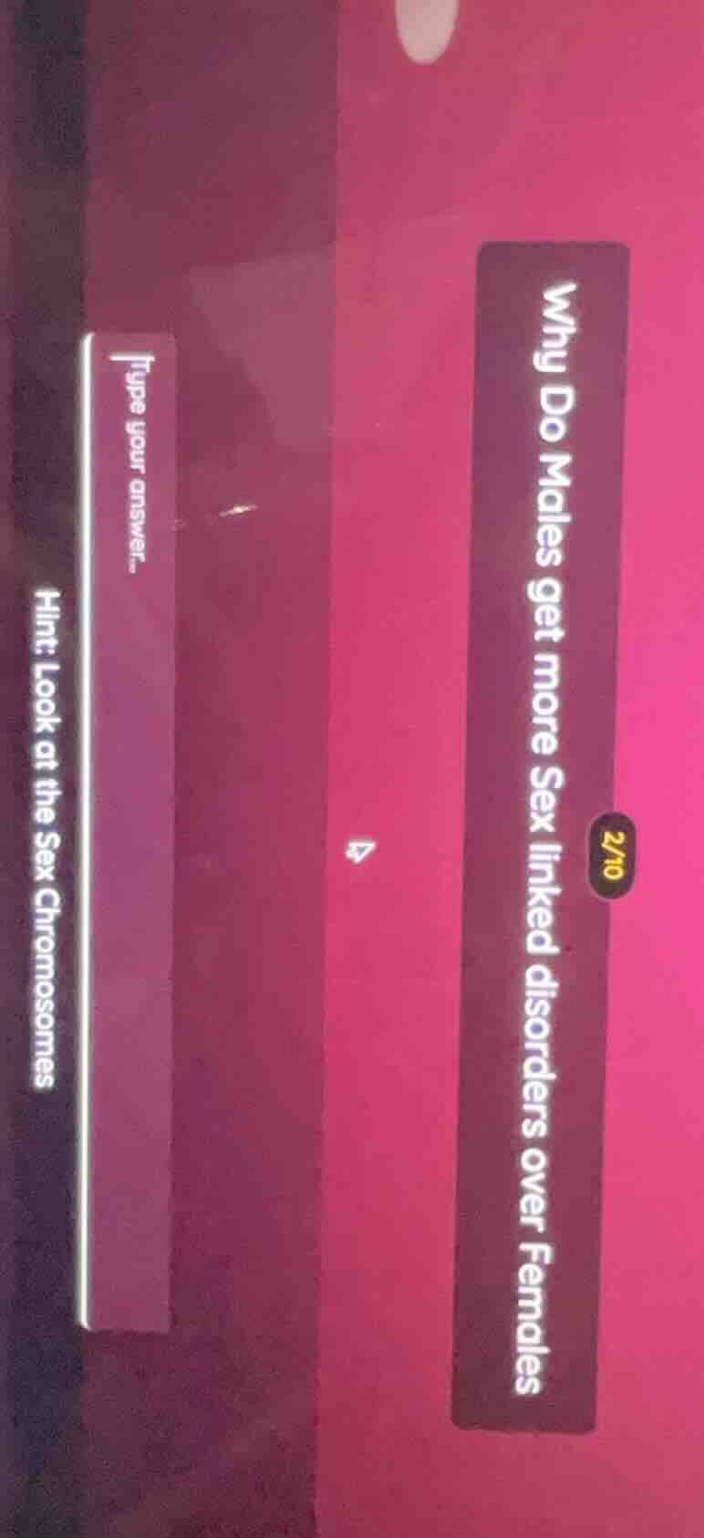 why do males get more sex linked disorders over females type your answe…