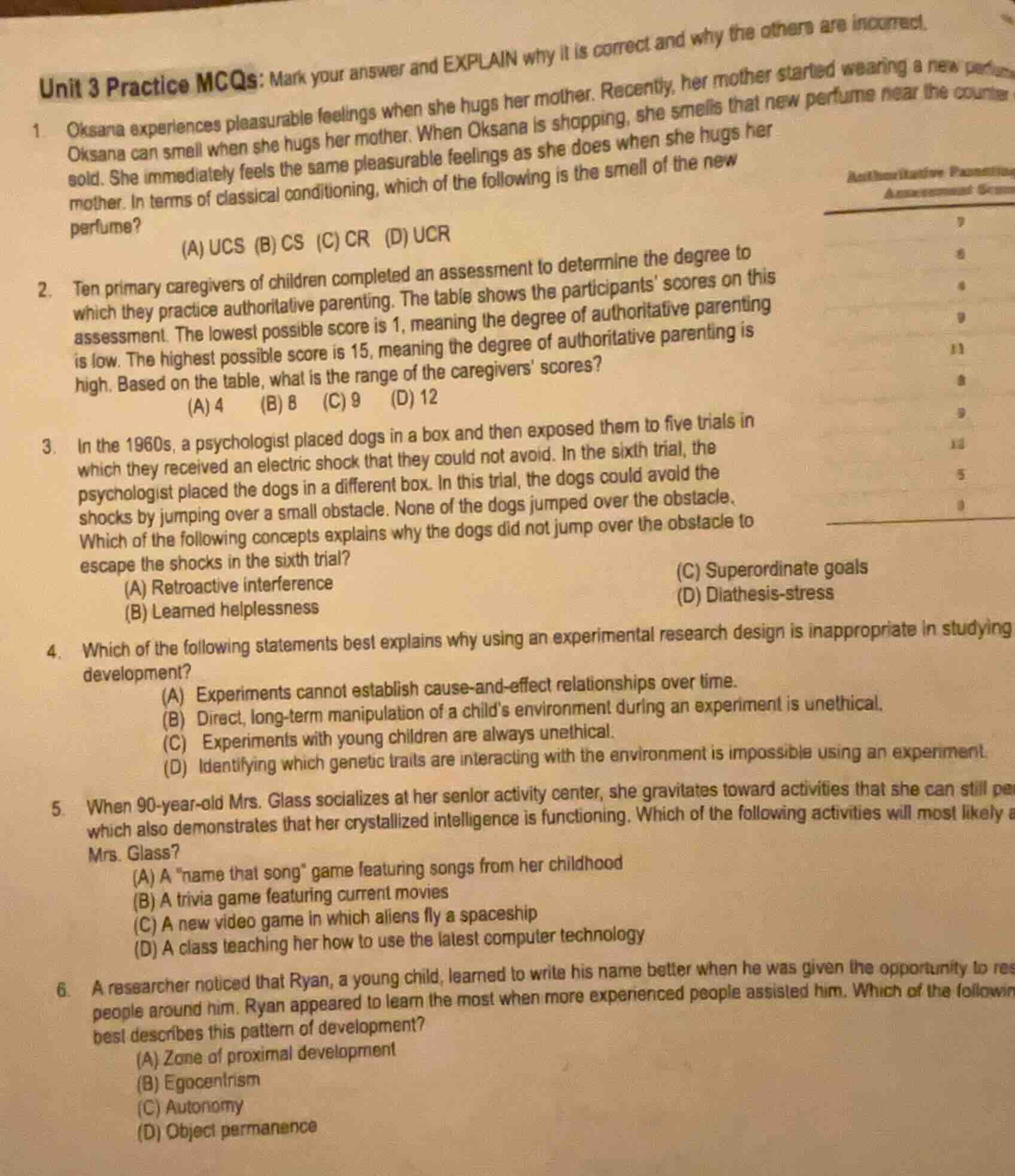 unit 3 practice mcqs: mark your answer and explain why it is correct an…