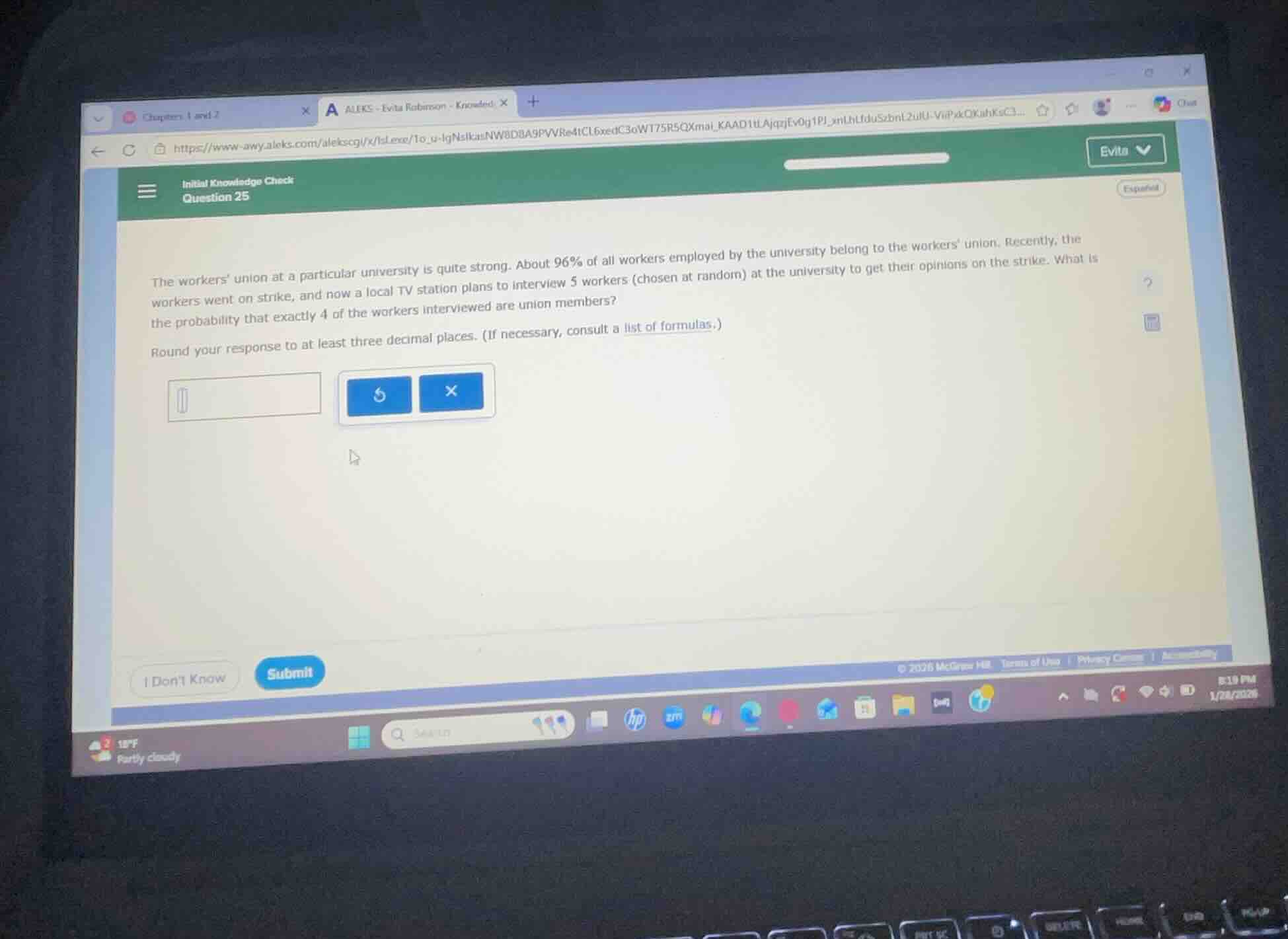 initial knowledge check question 25 the workers union at a particular u…