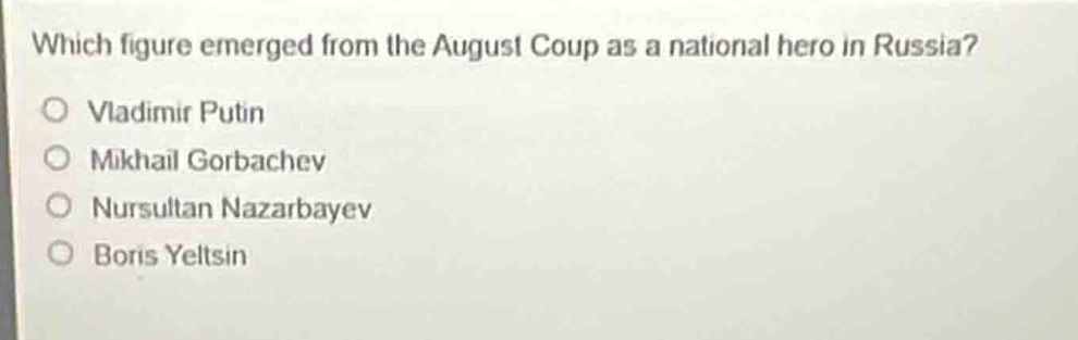 which figure emerged from the august coup as a national hero in russia?…