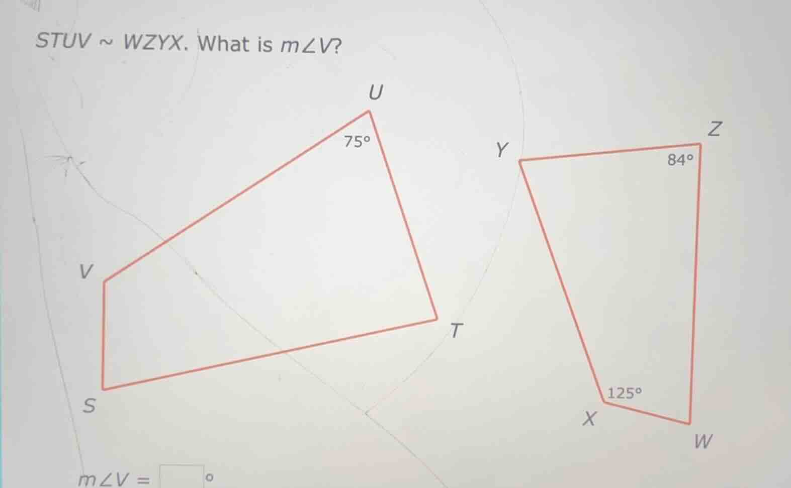 stuv ~ wzyx. what is ( mangle v )? ( mangle v = square^circ )
