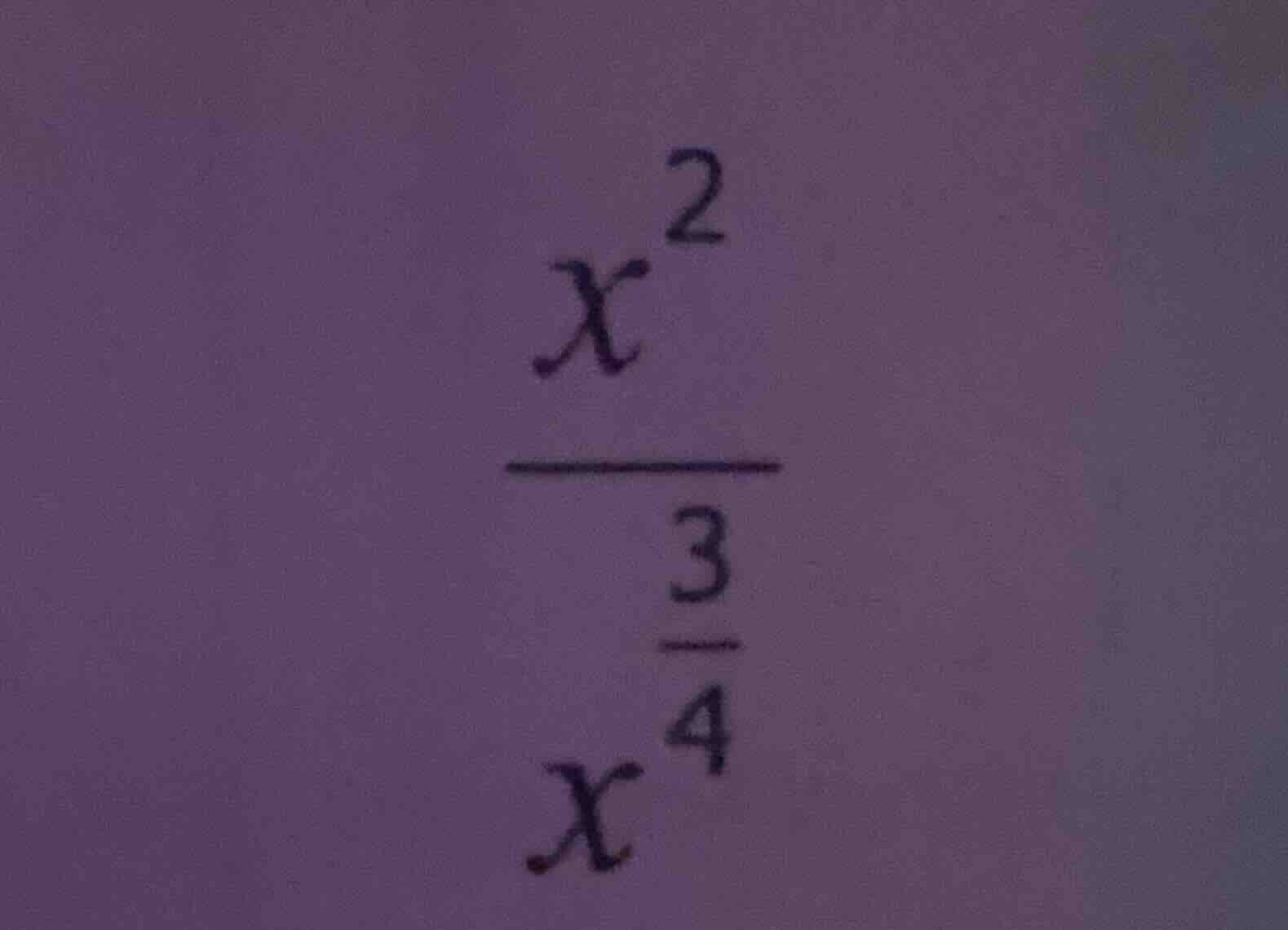 (\frac{x^{2}}{x^{\frac{3}{4}}})