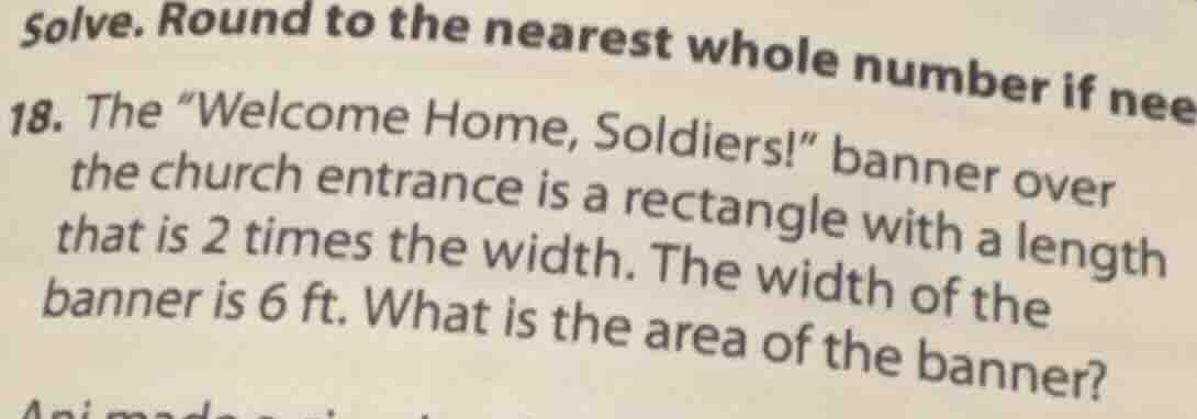 solve. round to the nearest whole number if nee 18. the “welcome home, …