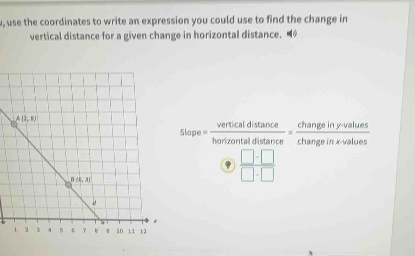 4, use the coordinates to write an expression you could use to find the…