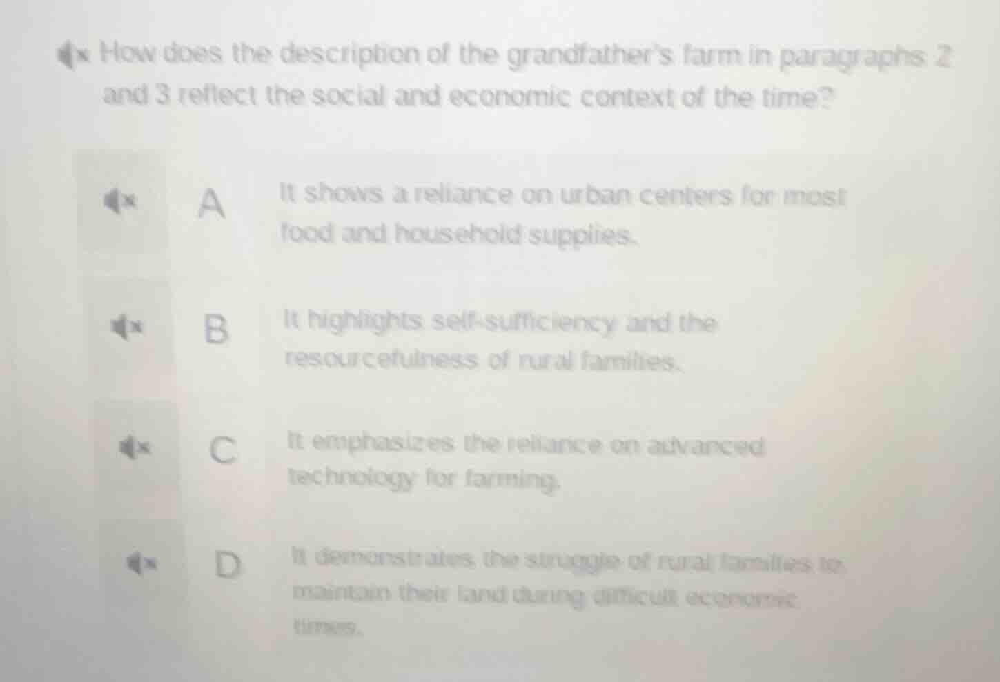 how does the description of the grandfather’s farm in paragraphs 2 and …