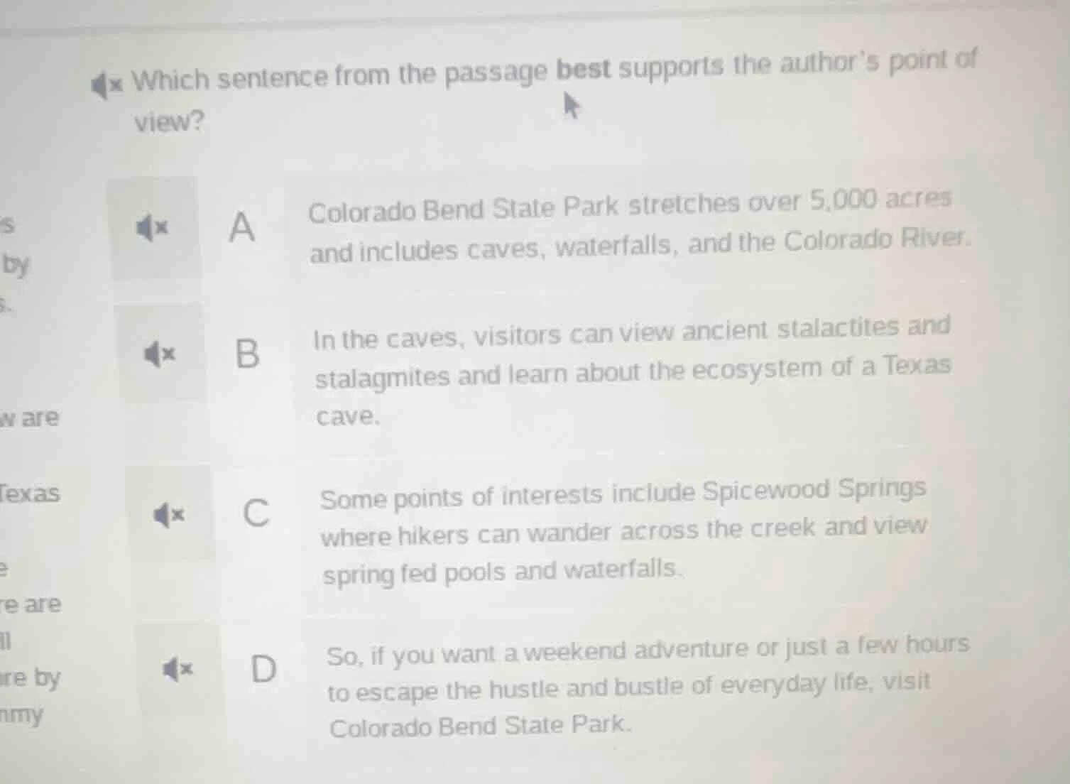 which sentence from the passage best supports the authors point of view…