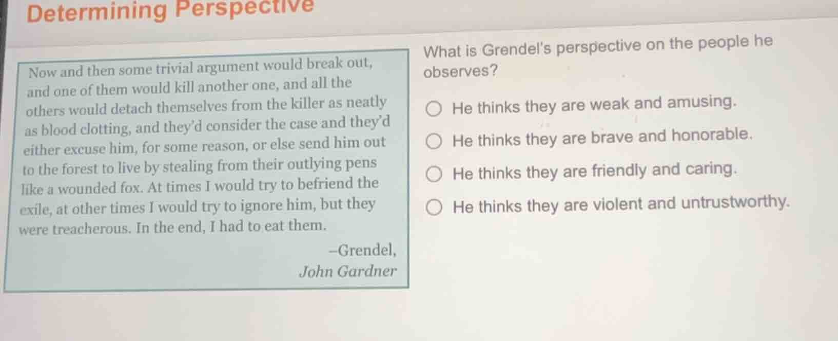 determining perspective now and then some trivial argument would break …