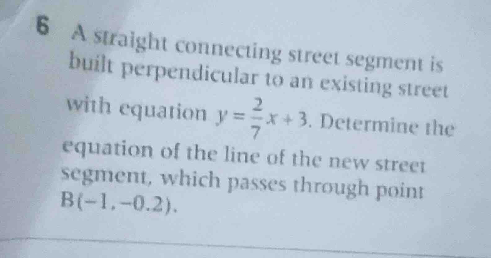 6 a straight connecting street segment is built perpendicular to an exi…