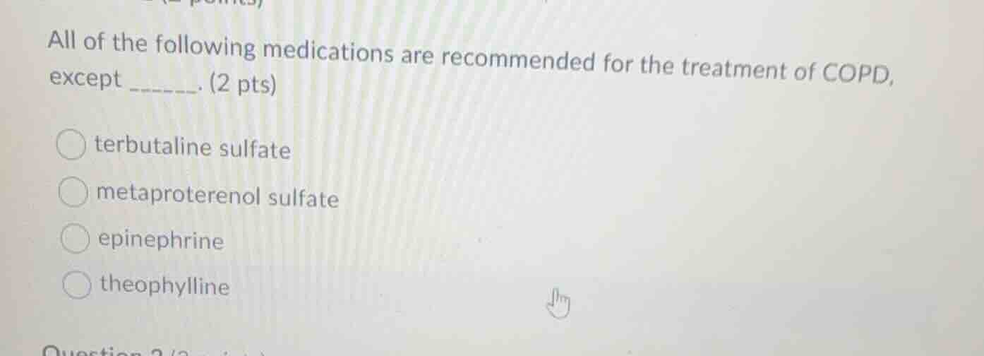 all of the following medications are recommended for the treatment of c…