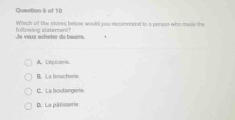 question 6 of 10 which of the stores below would you recommend to a per…