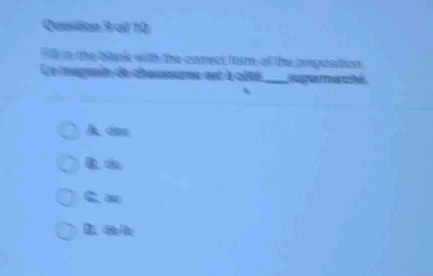 question 9 of 10 fill in the blank with the correct form of the preposi…