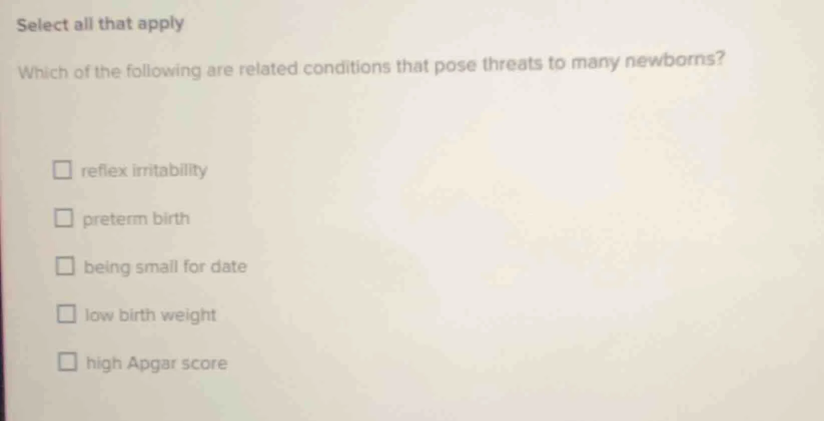 select all that apply which of the following are related conditions tha…