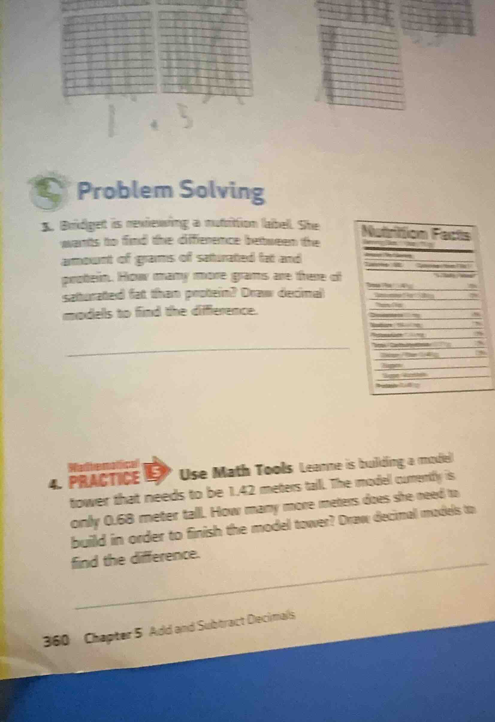 problem solving 3. bridget is reviewing a nutrition label. she wants to…