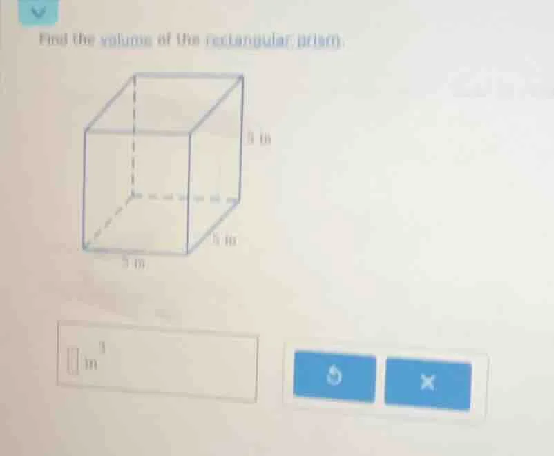 find the volume of the rectangular prism.