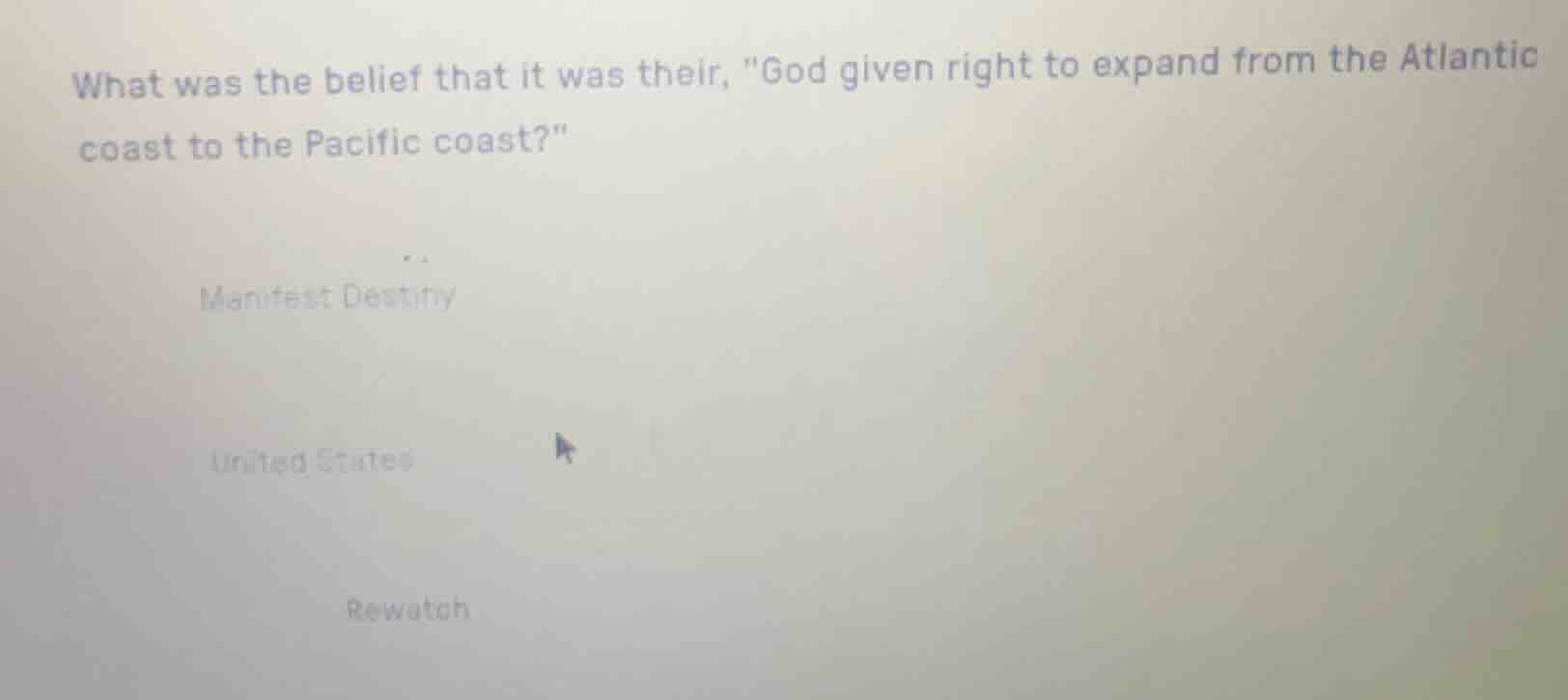 what was the belief that it was their, \god given right to expand from …