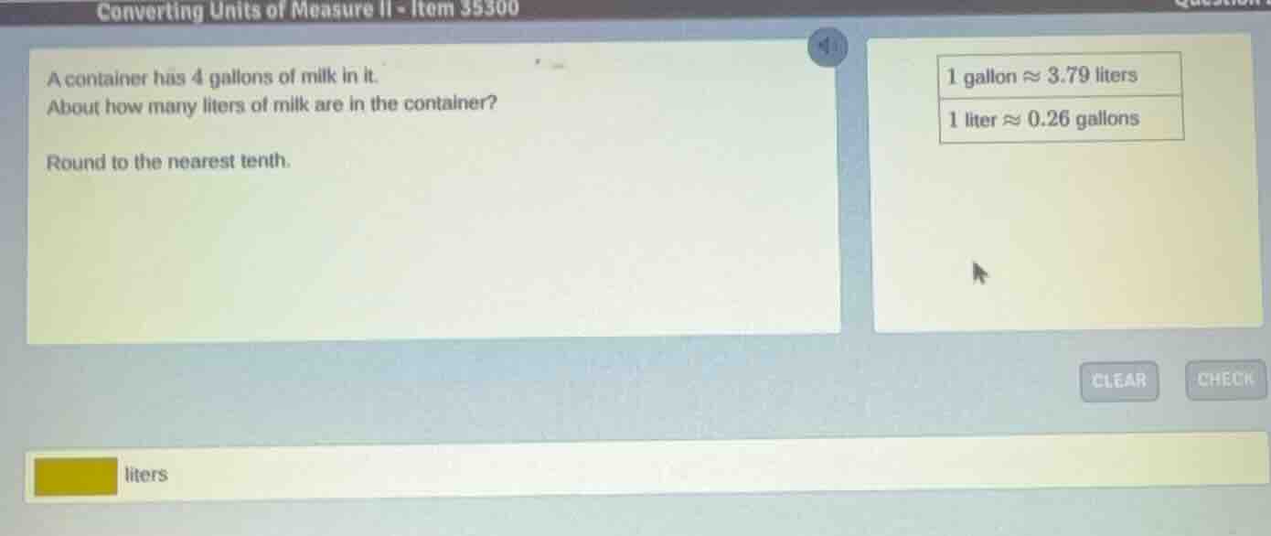 converting units of measure ii - item 35300 a container has 4 gallons o…