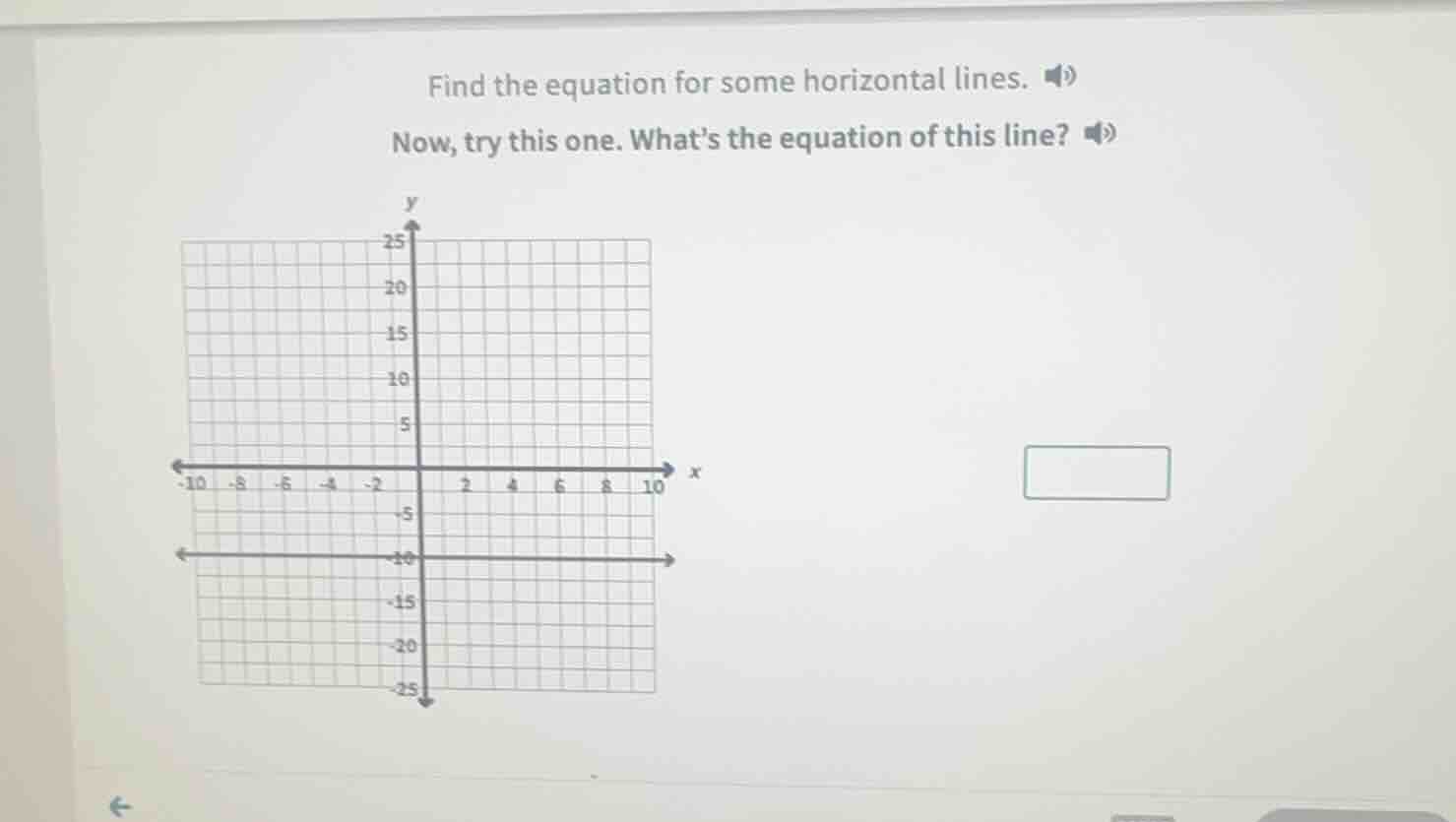 find the equation for some horizontal lines. now, try this one. whats t…